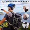 imageSukeen 3 Pack Sports Sun Visor Men Women Lightweight Packable Cooling Stretchy Visor Hat for Running Tennis Golf3 Black