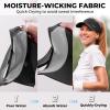 imageSukeen 3 Pack Sports Sun Visor Men Women Lightweight Packable Cooling Stretchy Visor Hat for Running Tennis Golf3 Black