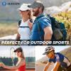 imageSukeen 3 Pack Sports Sun Visor Men Women Lightweight Packable Cooling Stretchy Visor Hat for Running Tennis GolfBlackWhiteGrey