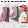 imageSukeen 3 Pack Sports Sun Visor Men Women Lightweight Packable Cooling Stretchy Visor Hat for Running Tennis GolfBlueOrangeRose Red