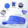 imageSukeen 3 Pack Sports Sun Visor Men Women Lightweight Packable Cooling Stretchy Visor Hat for Running Tennis GolfBlueOrangeRose Red