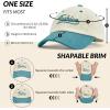 imageSukeen Baseball Caps for Teenage Big Kids Adjustable TwoTone Corduroy Hat Casual Caps for Everyday OutdoorLake Blue