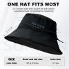 imageSukeen Bucket Hat for Women Men Lightweight Packable Fisherman Hat Reversible Adjustable Cooling Sun Hat for Hiking TravelBlack
