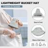 imageSukeen Bucket Hat for Women Men Lightweight Packable Fisherman Hat Reversible Adjustable Cooling Sun Hat for Hiking TravelGrayBlack