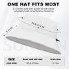 imageSukeen Bucket Hat for Women Men Lightweight Packable Fisherman Hat Reversible Adjustable Cooling Sun Hat for Hiking TravelWhite