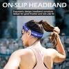 imageSukeen Headbands for Men Sweatbands Running Headbands Moisture Wicking Mens Headband Reflective Sports Headband Non Slip Cooling Headband for Gym Fitness Exercisea Blue