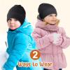 imageSukeen Kids Beanie Hat for Girls Boys Seepage Proof Warm Skull Cap Soft Cold Weather Hat Ages 412 for Daily OutdoorBlack