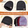 imageSukeen Kids Beanie Hat for Girls Boys Seepage Proof Warm Skull Cap Soft Cold Weather Hat Ages 412 for Daily OutdoorBlack
