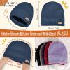 imageSukeen Kids Beanie Hat for Girls Boys Seepage Proof Warm Skull Cap Soft Cold Weather Hat Ages 412 for Daily OutdoorBlue