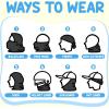 imageSukeen Kids Summer Balaclava for Boys Girls UV Sun Protection Face Cover Cooling Face Mask Breathable Neck Gaiter for OutdoorBlack