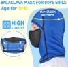 imageSukeen Kids Summer Balaclava for Boys Girls UV Sun Protection Face Cover Cooling Face Mask Breathable Neck Gaiter for OutdoorBlue