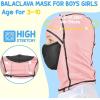 imageSukeen Kids Summer Balaclava for Boys Girls UV Sun Protection Face Cover Cooling Face Mask Breathable Neck Gaiter for OutdoorPink
