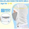 imageSukeen Kids Summer Balaclava for Boys Girls UV Sun Protection Face Cover Cooling Face Mask Breathable Neck Gaiter for OutdoorWhite