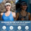 imageSukeen Sports Sun Visor Men Women Reflective Running Visor Lightweight Adjustable Visor Hat for Golf Tennis Sunglass SlotsWhite