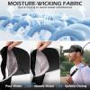imageSukeen Sun Visor Hat for Men Large Head Lightweight Cooling Stretchy Visor Hat for Running Tennis Golf Daily WearBlack
