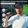 imageSukeen Sun Visor Hat for Men Large Head Lightweight Cooling Stretchy Visor Hat for Running Tennis Golf Daily WearBlack