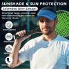 imageSukeen Sun Visor Hat for Men Large Head Lightweight Cooling Stretchy Visor Hat for Running Tennis Golf Daily WearBlue
