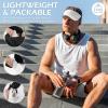 imageSukeen Sun Visor Hat for Men Large Head Lightweight Cooling Stretchy Visor Hat for Running Tennis Golf Daily WearWhite