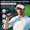 imageSukeen Sun Visor Hat for Men Large Head Lightweight Cooling Stretchy Visor Hat for Running Tennis Golf Daily WearWhite