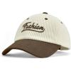imageSukeen Baseball Caps for Teenage Big Kids Adjustable TwoTone Corduroy Hat Casual Caps for Everyday OutdoorBrown