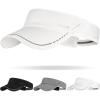 imageSukeen Sports Sun Visor Men Women Reflective Running Visor Lightweight Adjustable Visor Hat for Golf Tennis Sunglass SlotsWhite