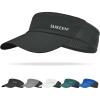 imageSukeen Sun Visor Hat for Men Large Head Lightweight Cooling Stretchy Visor Hat for Running Tennis Golf Daily WearBlack