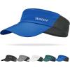 imageSukeen Sun Visor Hat for Men Large Head Lightweight Cooling Stretchy Visor Hat for Running Tennis Golf Daily WearBlue