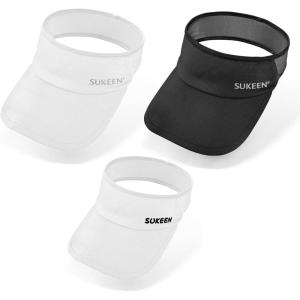 imageSukeen 3 Packs Family Sun Visor Hats for ParentChildLightweight Sports Hat UPF50 Sun Hat Cooling Visor for Outdoors