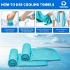 imageSukeen Cooling Towels for Neck and Face 4 Pack Cooling Towels for hot Weather 40quotx12quot Cooling Rags for Yoga Sport Running WorkoutGym Camping Fitness Workout ampamp More Activities