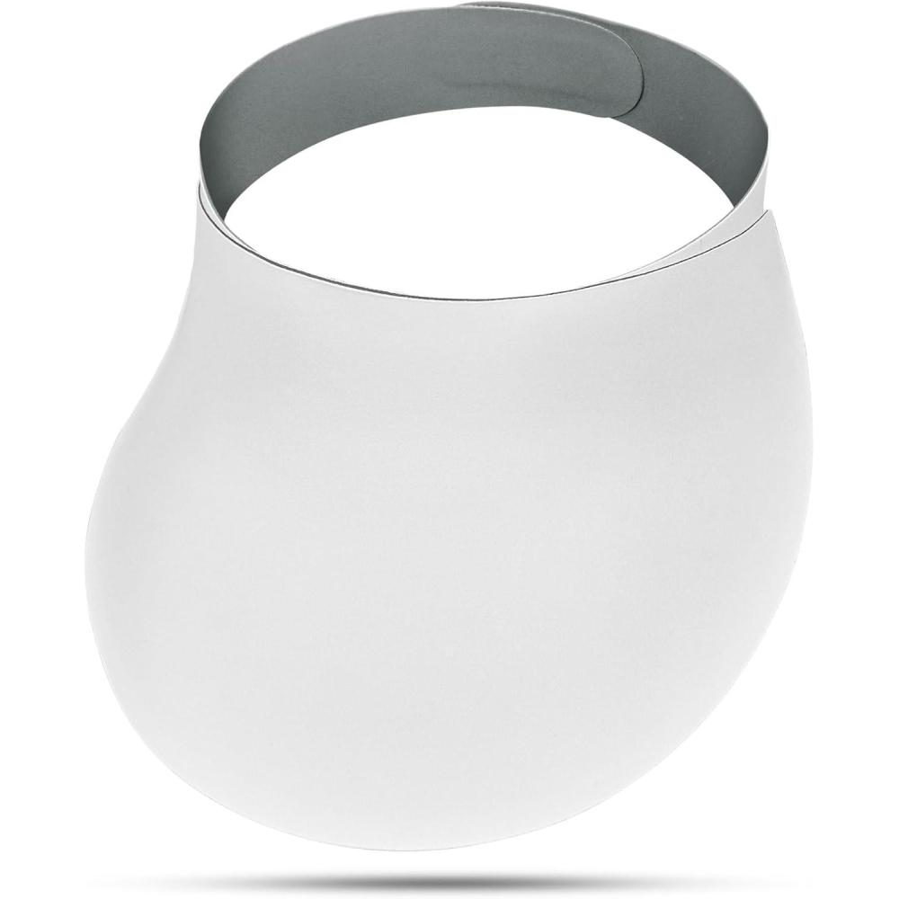 imageSukeen Wide Brim Sun Visor Hat for WomenUPF50 Seamless Sun Hats Lightweight Sports Cap Foldable Ponytail Hat for Outdoor White