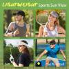 imageSukeen Sports Sun Visor for Men Women Lightweight Empty Top Visor Hat Adjustable Packable Sun Hat for Golf Daily Wear White
