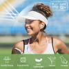 imageSukeen Sports Sun Visor for Men Women Lightweight Empty Top Visor Hat Adjustable Packable Sun Hat for Golf Daily Wear White