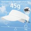 imageSukeen Sports Sun Visor for Men Women Lightweight Empty Top Visor Hat Adjustable Packable Sun Hat for Golf Daily Wear White