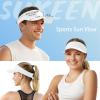 imageSukeen Sports Sun Visor for Men Women Lightweight Empty Top Visor Hat Adjustable Packable Sun Hat for Golf Daily Wear White