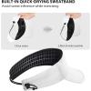 imageSukeen Sports Sun Visor for Men Women Lightweight QuickDry Outdoor Visor Hat Packable Running Tennis Golf VisorWhite