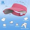 imageSukeen Wide Brim Sun Visor for WomenampampMen Retractable Visors Hat with UV Protection Sun Hats for Beach Golf Garden OutdoorRose Red