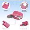 imageSukeen Wide Brim Sun Visor for WomenampampMen Retractable Visors Hat with UV Protection Sun Hats for Beach Golf Garden OutdoorRose Red