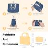 imageSukeen Tote Bag for Women Foldable Tote Bag with Zipper Daily Shoulder Bags for Travel Work Gym