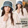 imageSukeen Womens Winter Bucket Hats Faux Fur Fuzzy Warm Fisherman Hat for Trendy DailyDark Blue