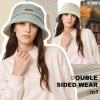 imageSukeen Womens Winter Bucket Hats Faux Fur Fuzzy Warm Fisherman Hat for Trendy DailyGrey