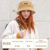 imageSukeen Womens Winter Bucket Hats Faux Fur Fuzzy Warm Fisherman Hat for Trendy DailyKhaki