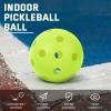 imageSukeen Indoor Pickleball Balls with Bag  26 Holes Pickle Ball Indoor Pickleballs  High Bounce Pickleball Balls Indoor  Pickle Balls for Beginner Intermediate Player 6 Pack  Neon Green