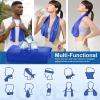imageSukeen Cooling Towels 40quotx12quot Microfiber Cool TowelSoft Breathable Chilly Towel for Yoga Golf Gym Camping Running Workout ampamp More ActivitiesGraysky Blueemerald Greenroyal Blue