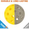 imageSukeen Pickleball Balls Outdoor 40 Holes High Bounce Pickleball Balls with Mesh Bag High Visibility Pickle Balls for All Pickleball Paddles4 Pack  Yellow