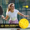imageSukeen Pickleball Balls Outdoor 40 Holes High Bounce Pickleball Balls with Mesh Bag High Visibility Pickle Balls for All Pickleball Paddles4 Pack  Yellow