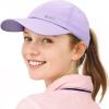 imageSukeen Kids Sun Hats for Girls Boys Quick Drying Baseball Cap Lightweight Sun Protection Hat for Outdoor ActivityPale Purple
