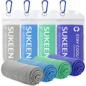 imageSukeen Cooling Towels 40quotx12quot Microfiber Cool TowelSoft Breathable Chilly Towel for Yoga Golf Gym Camping Running Workout ampamp More ActivitiesGraysky Blueemerald Greenroyal Blue