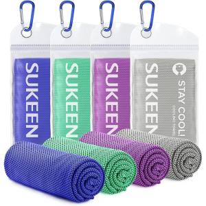 imageSukeen Cooling Towels 40quotx12quot Microfiber Cool TowelSoft Breathable Chilly Towel for Yoga Golf Gym Camping Running Workout ampamp More ActivitiesDark Bluepalegreenpurplegrey