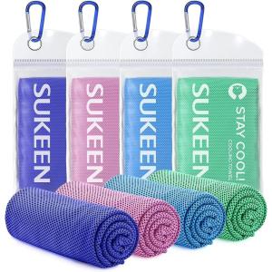 imageSukeen Cooling Towels 40quotx12quot Microfiber Cool TowelSoft Breathable Chilly Towel for Yoga Golf Gym Camping Running Workout ampamp More ActivitiesDark Bluelight Purplelight Bluepalegreen