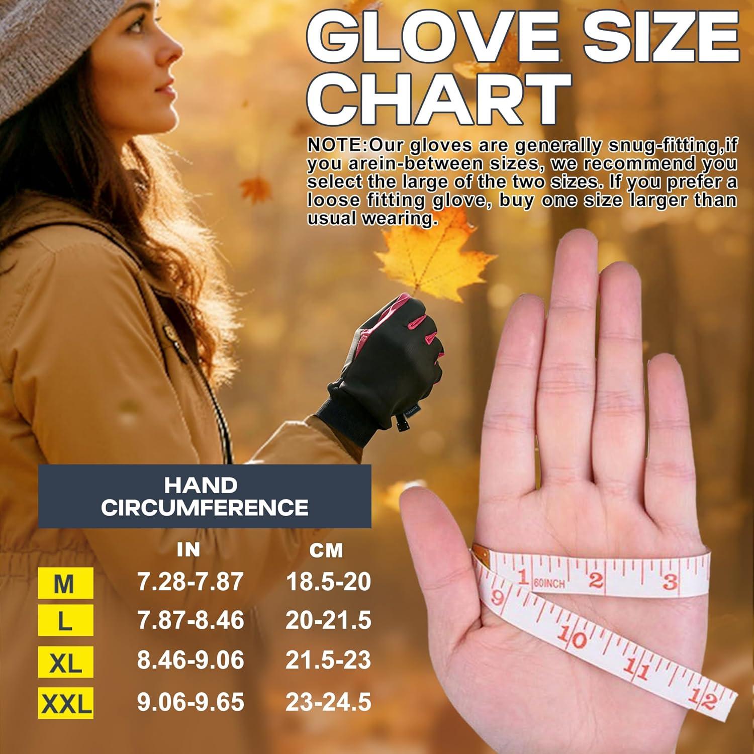 imageSukeen Winter Gloves for Men Women Waterproof AntiSlip Touchscreen Warm Gloves for Runing Cycling Hiking Outdoor RecreationPink